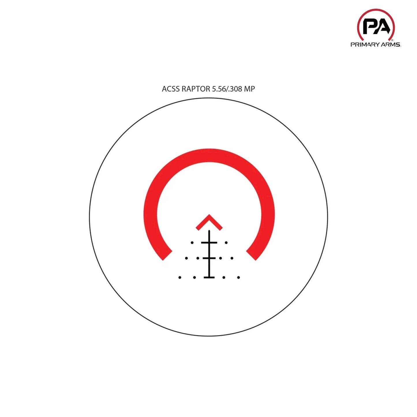 Primary Arms SLx 3x MicroPrism Scope Red ACSS RAPTOR 5.56/.308 Meter Reticle - MPN: 710038 Prism Scope Primary Arms