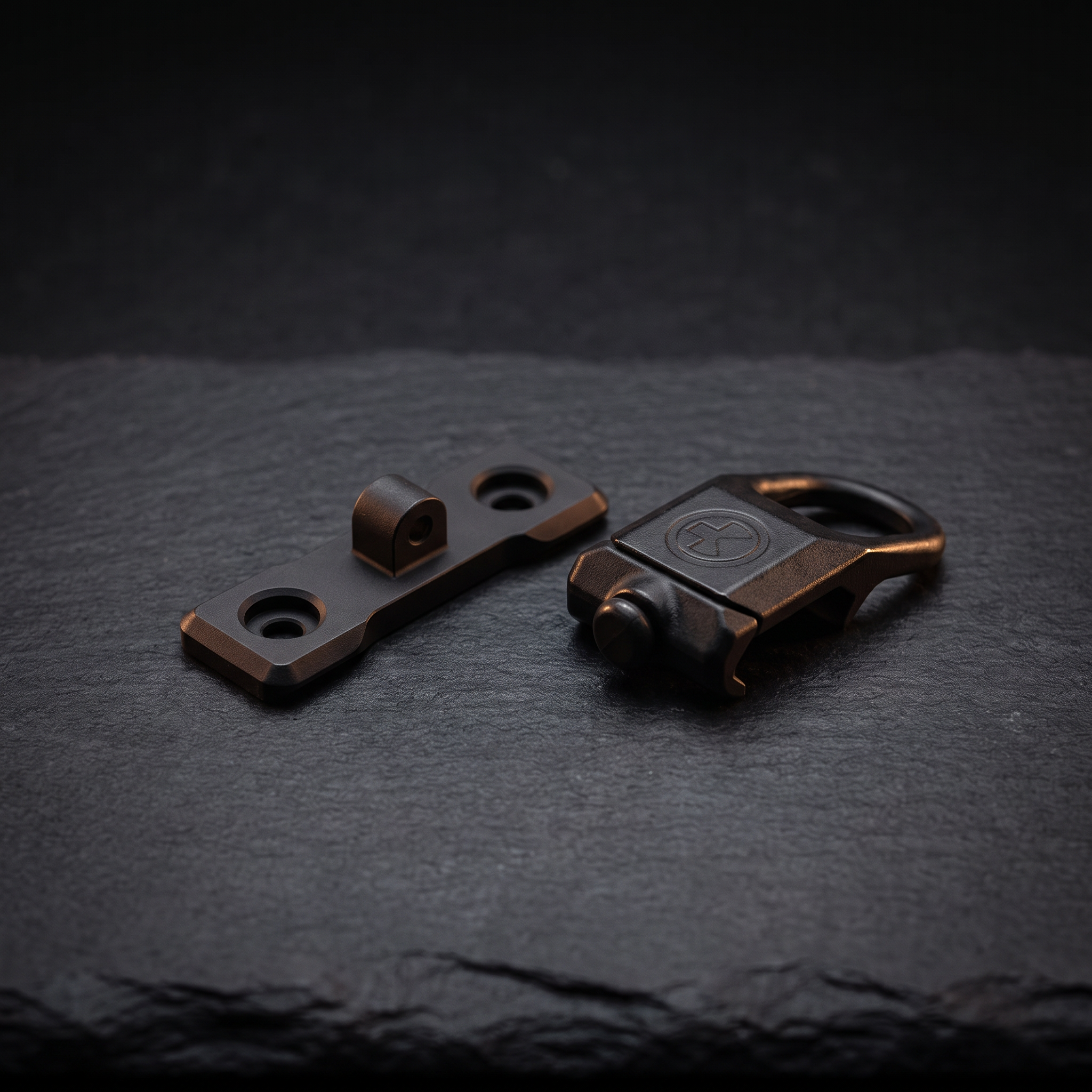 Magpul M-LOK mount and Picatinny rail sling attachment side by side, illustrating our M-LOK versus Picatinny mounting guide