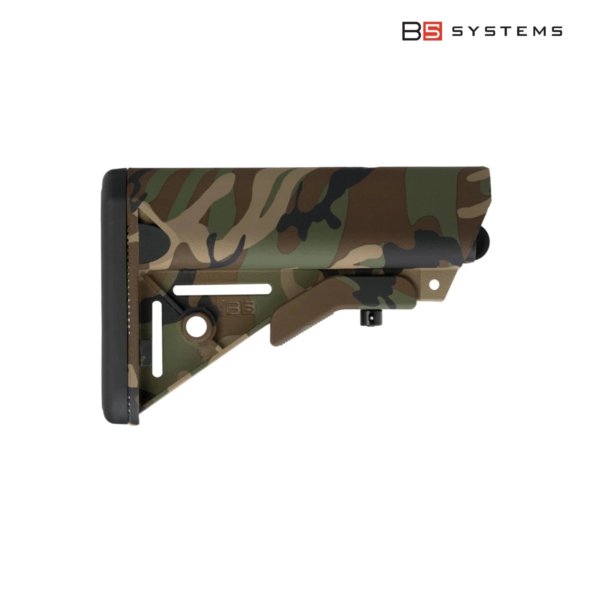 B5 Systems Enhanced SOPMOD Stock - Mil Spec - Woodland AR15 Rifle Stock B5 Systems 
