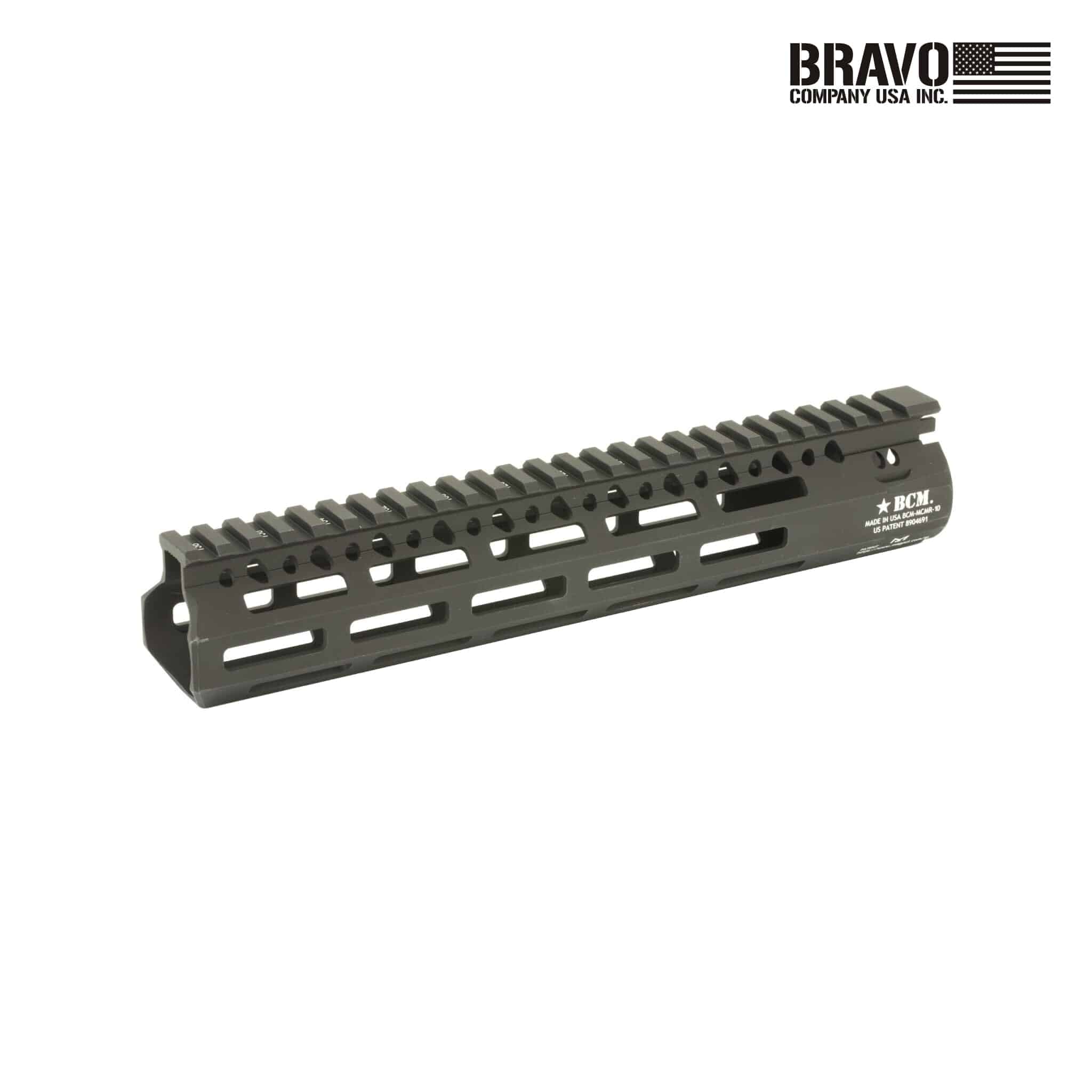BCM MCMR-10 M-LOK Compatible Modular Rail - 10″ - 5.56 - Black AR15 Handguard Bravo Company USA 