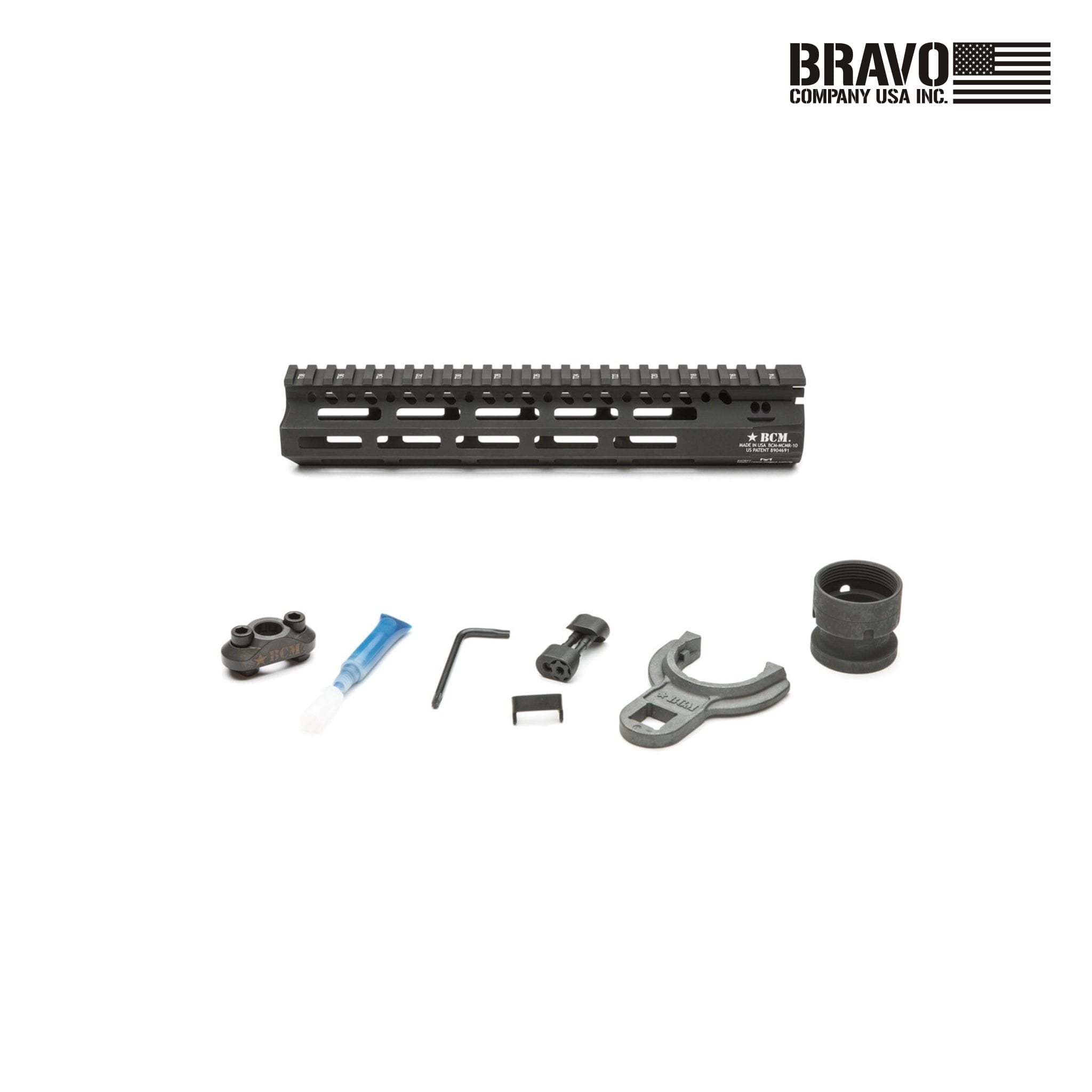 BCM MCMR-10 M-LOK Compatible Modular Rail - 10″ - 5.56 - Black AR15 Handguard Bravo Company USA 