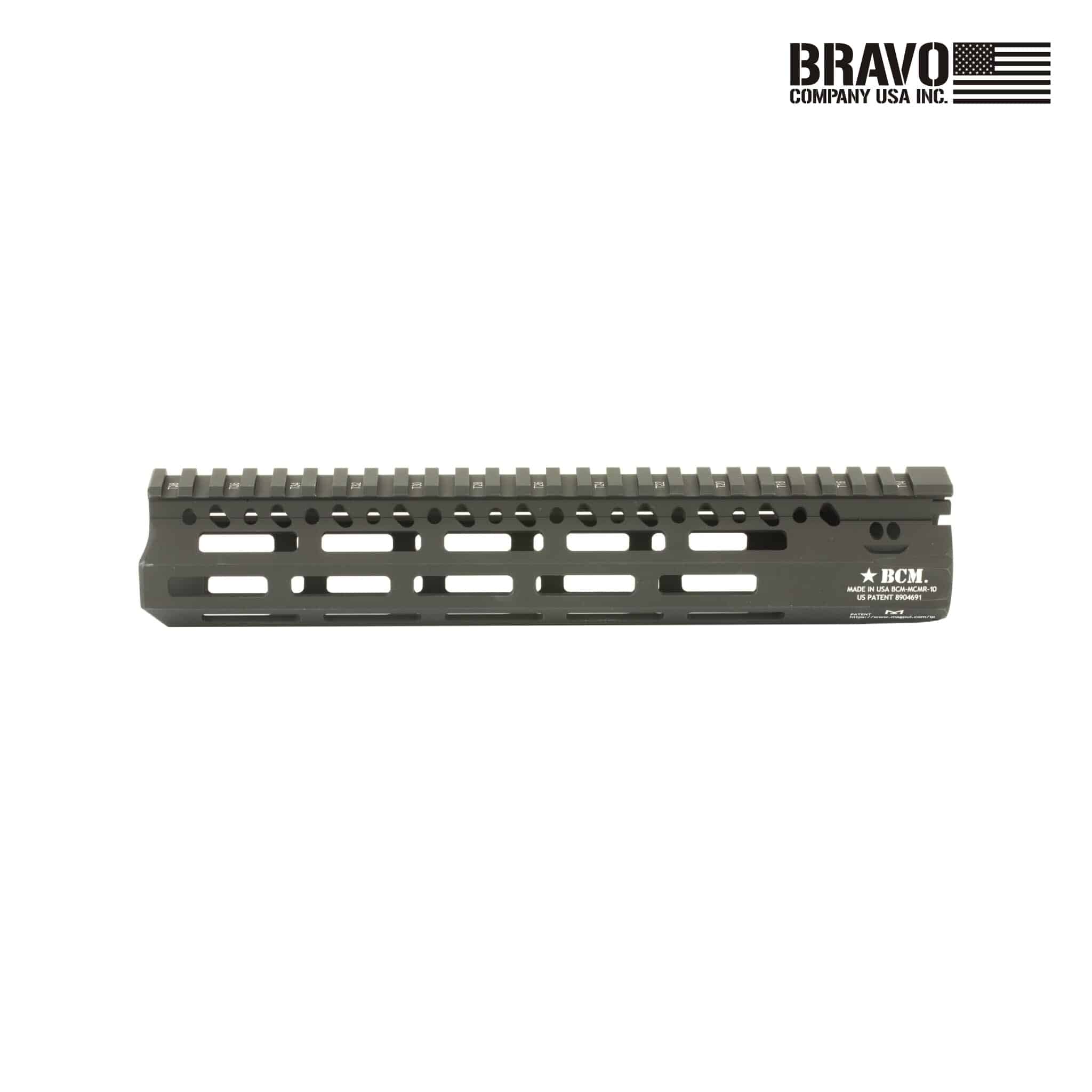 BCM MCMR-10 M-LOK Compatible Modular Rail - 10″ - 5.56 - Black AR15 Handguard Bravo Company USA 
