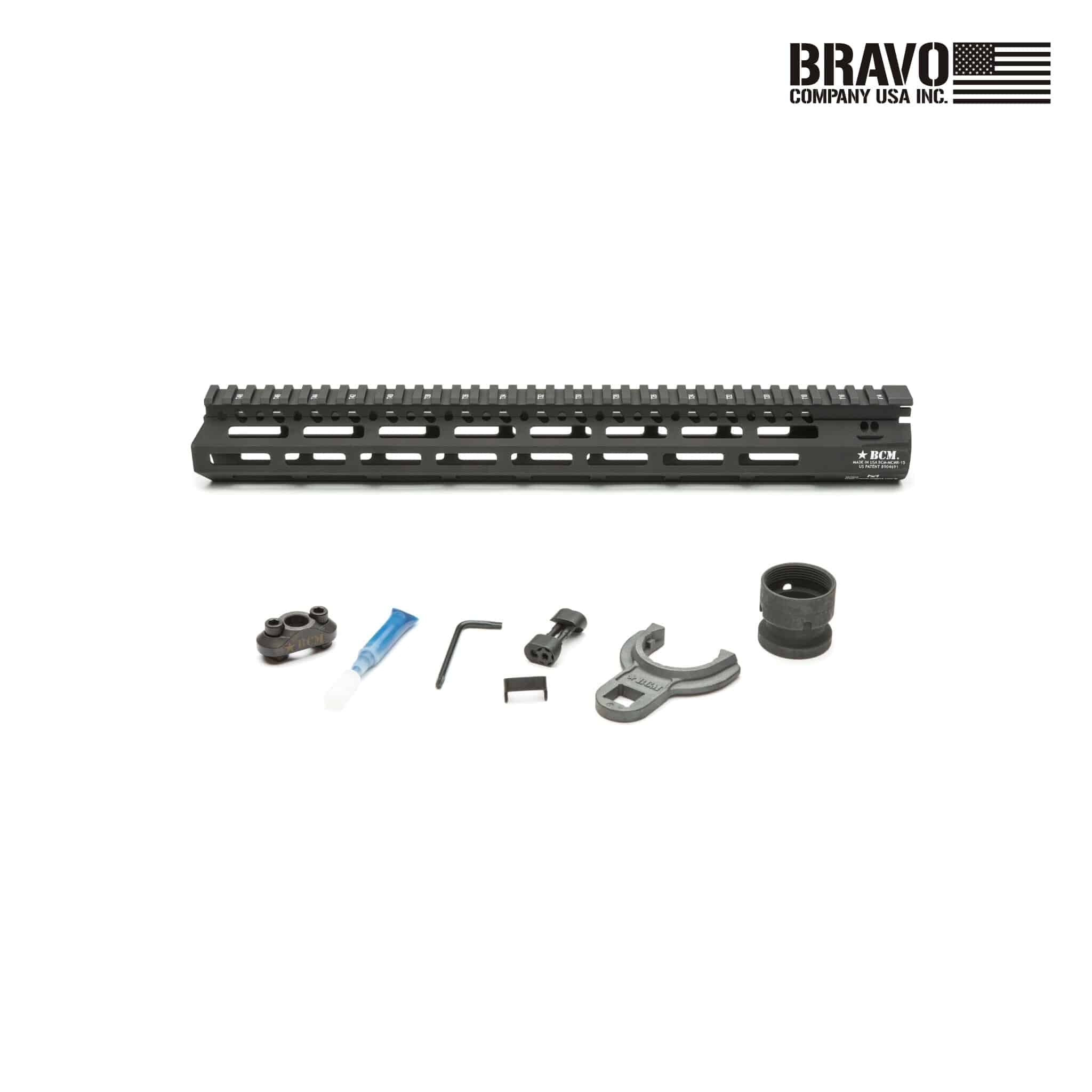 BCM MCMR-15 M-LOK Compatible Modular Rail - 15″ - 5.56 - Black AR15 Handguard Bravo Company USA 
