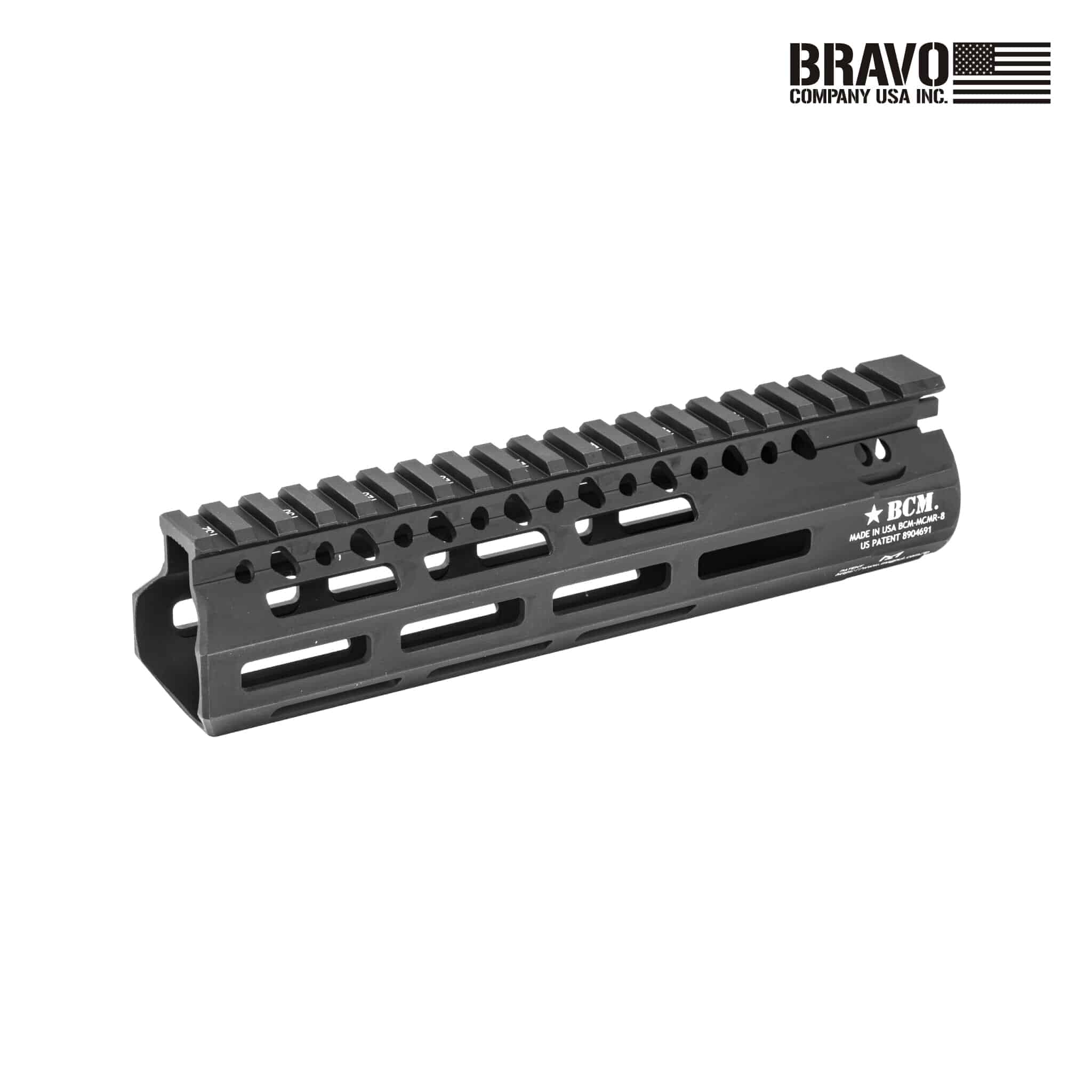 BCM MCMR-8 M-LOK Compatible Modular Rail - 8″ - 5.56 - Black AR15 Handguard Bravo Company USA 