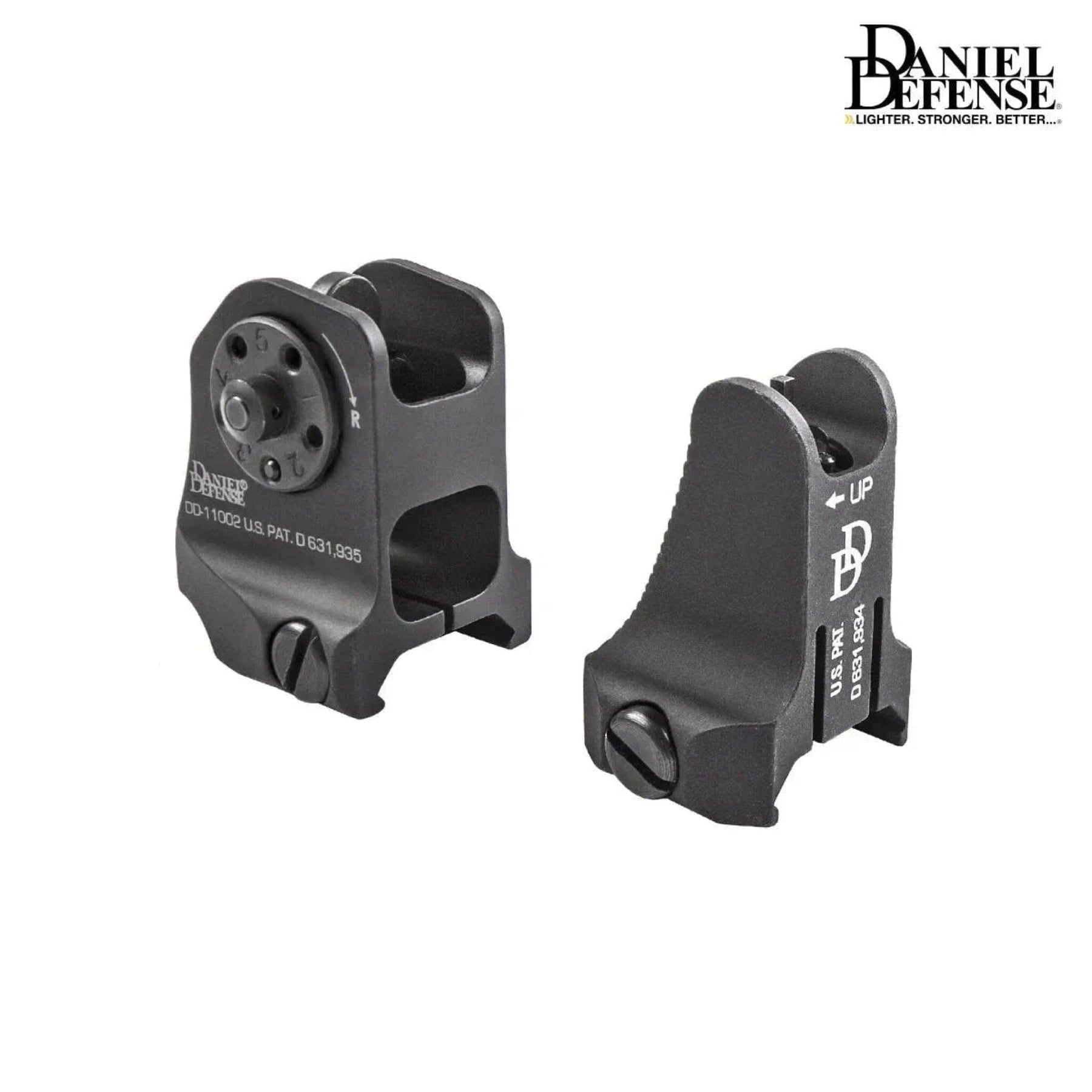 Daniel Defense AR-15 Iron Sight Set with Rock & Lock mounting, fixed front and rear sights