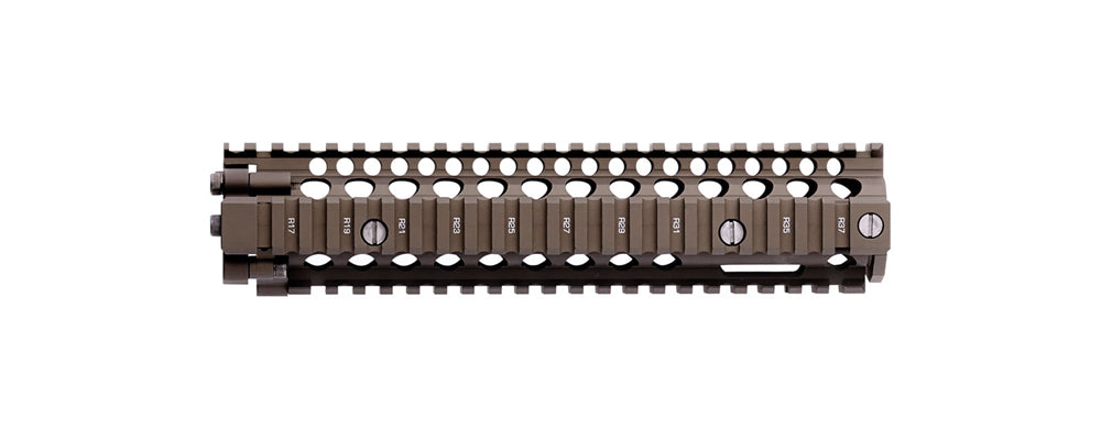 Daniel Defense MK18 RIS II quad Picatinny handguard for AR-15 in FDE, 01-004-08020-011
