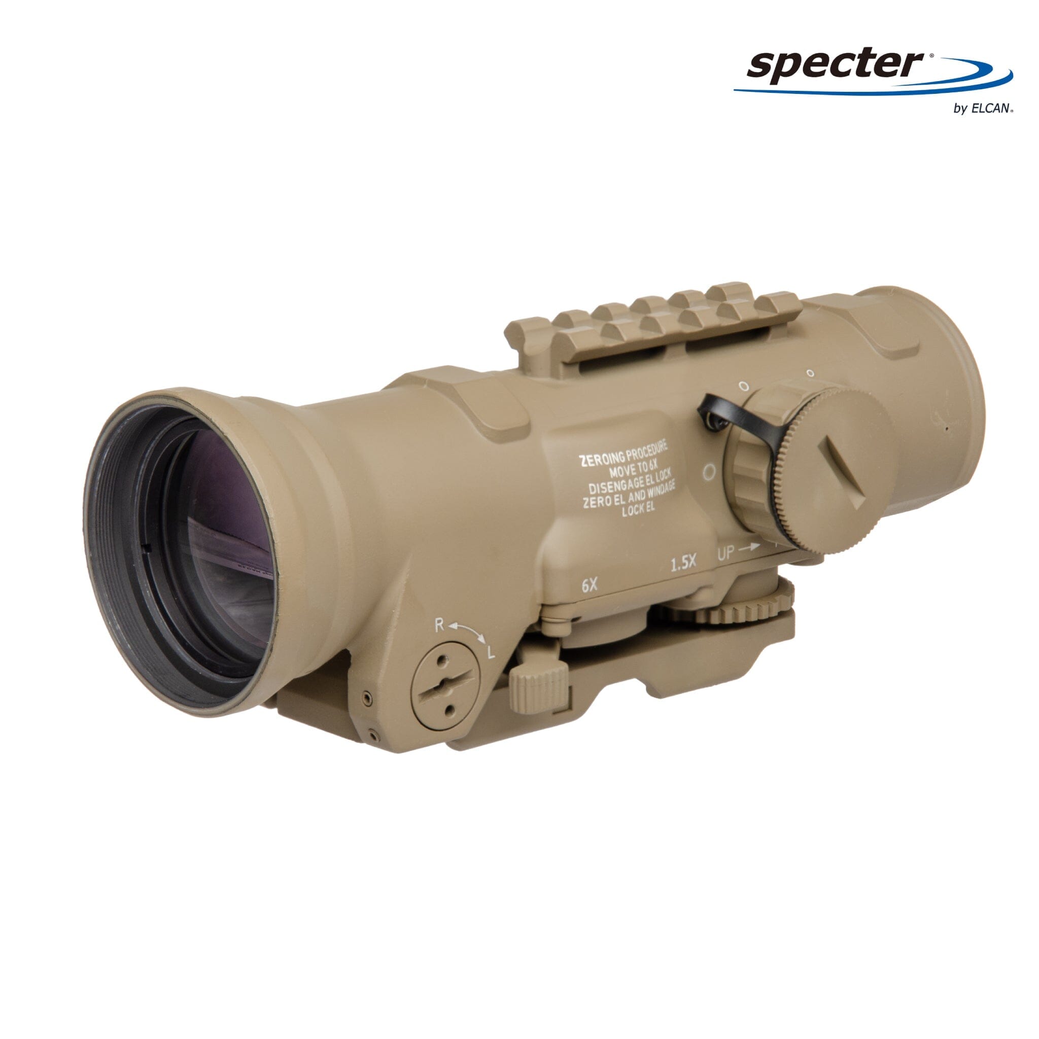 ELCAN SpecterDR 1.5x/6x Rifle Scope 7.62 BDC Reticle FDE Rifle Scope ELCAN SpecterDR 