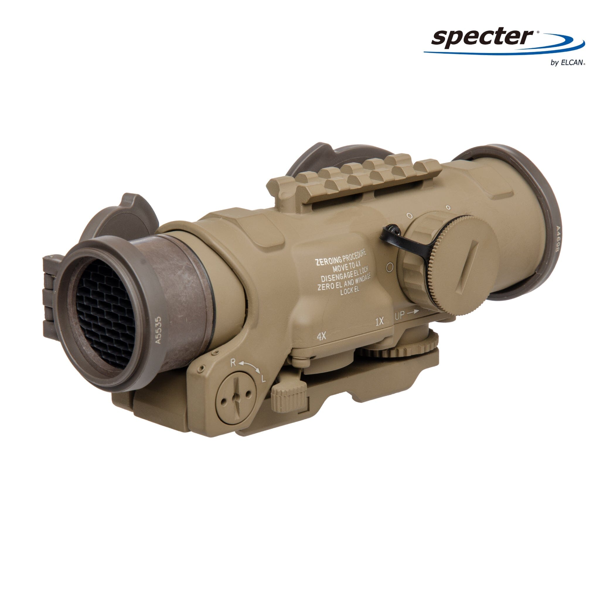 ELCAN SpecterDR 1x/4x Rifle Scope 5.56 BDC Reticle FDE Rifle Scope ELCAN SpecterDR 