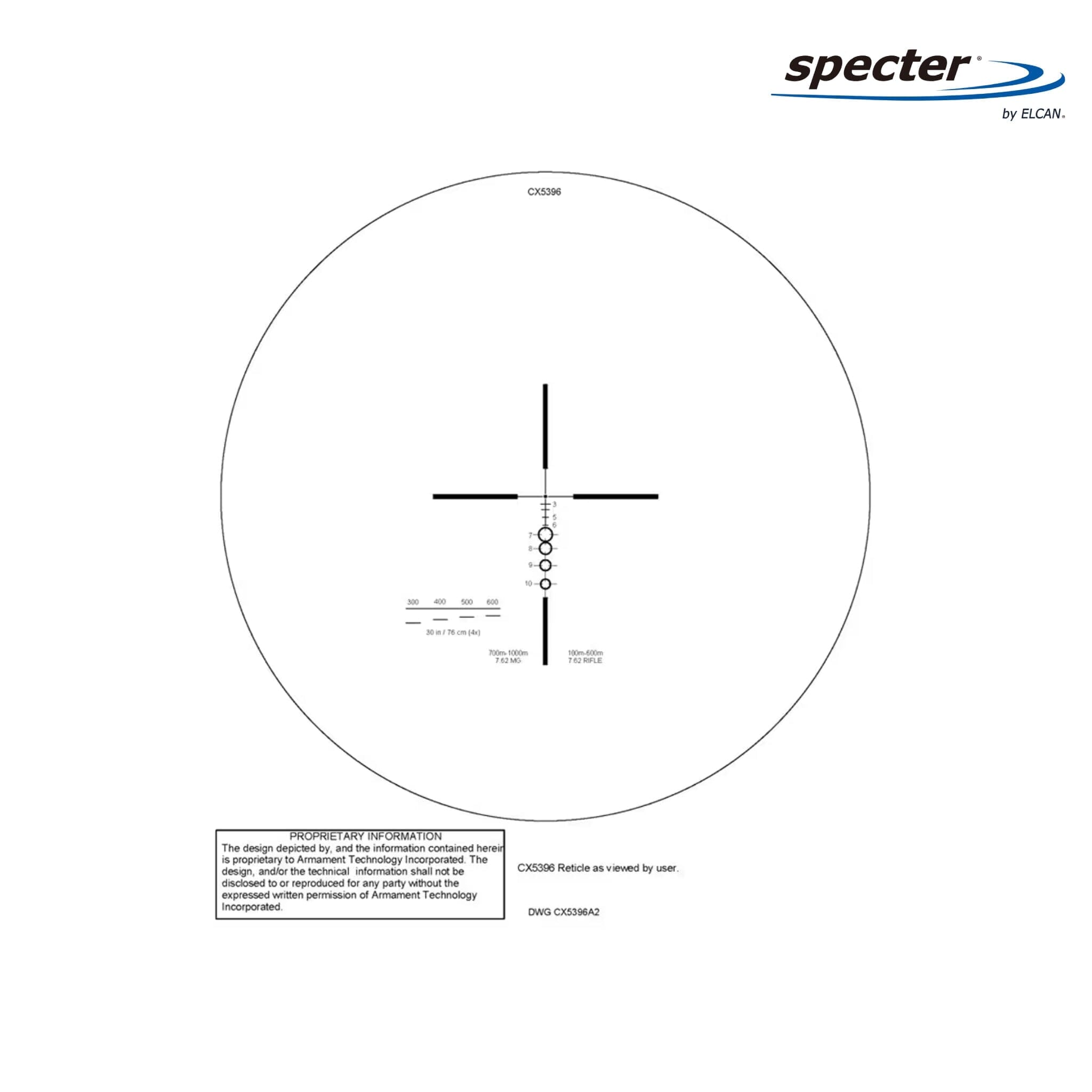 ELCAN SpecterDR 1x/4x Rifle Scope 7.62 BDC Reticle FDE Rifle Scope ELCAN SpecterDR 