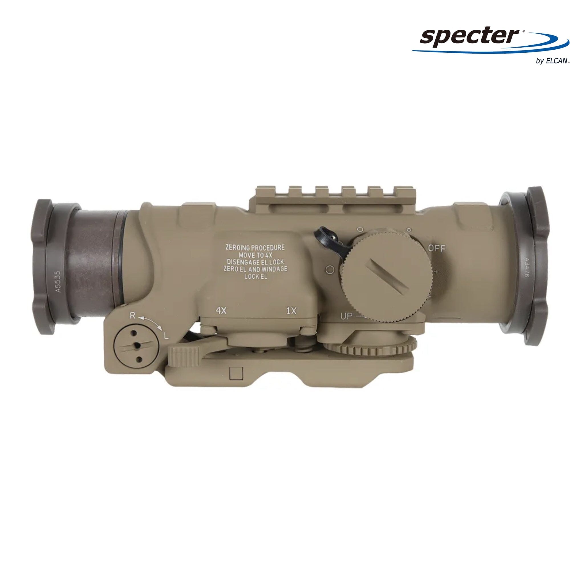 ELCAN SpecterDR 1x/4x Rifle Scope 7.62 BDC Reticle FDE Rifle Scope ELCAN SpecterDR 