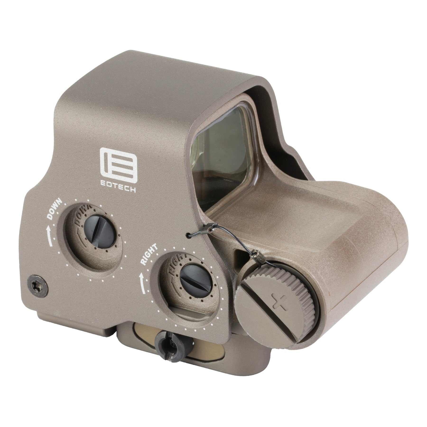 EOTech EXPS2-0TAN in tan with the integrated quick-detach lever that clamps to a Picatinny rail