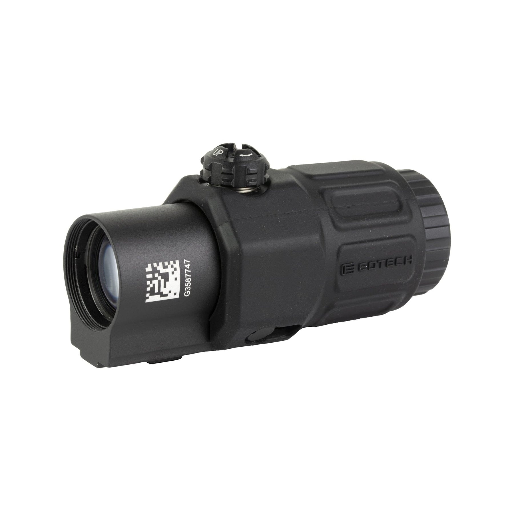 EOTech G33 3x magnifier in black supplied as the optic alone with no mount in the box