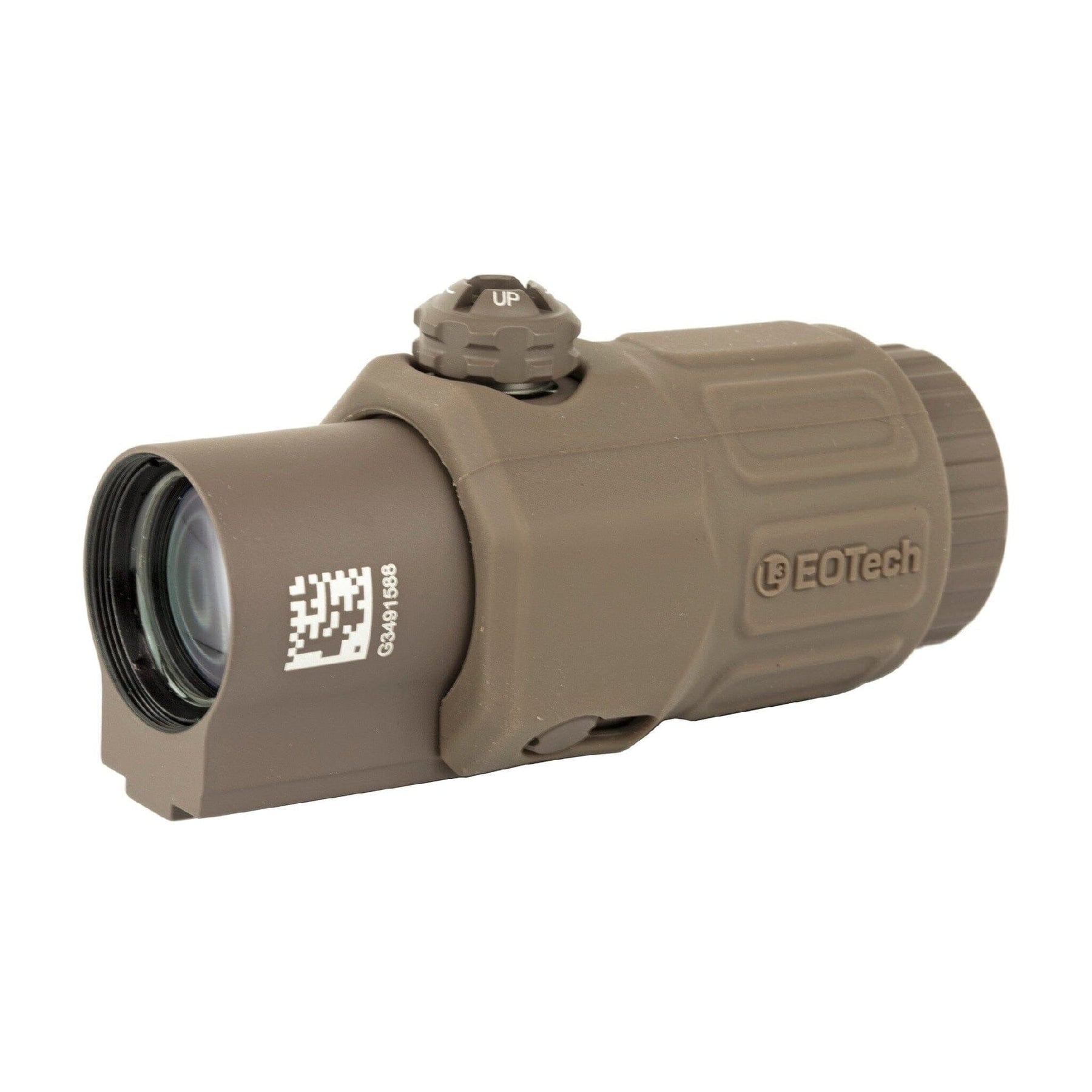 EOTech G33 3x magnifier in tan supplied as the optic only, with no mount in the package