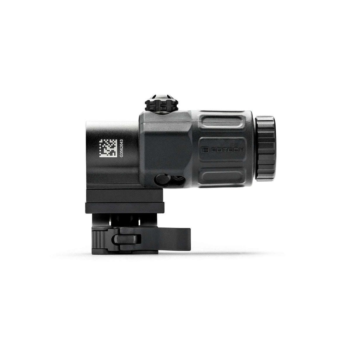 EOTech G33 3x magnifier in black on the Switch-to-Side quick-detach mount for holographic sights