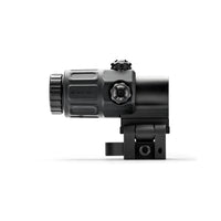 EOTech G33 3x magnifier on the STS mount, showing the tool-free windage and elevation adjustment