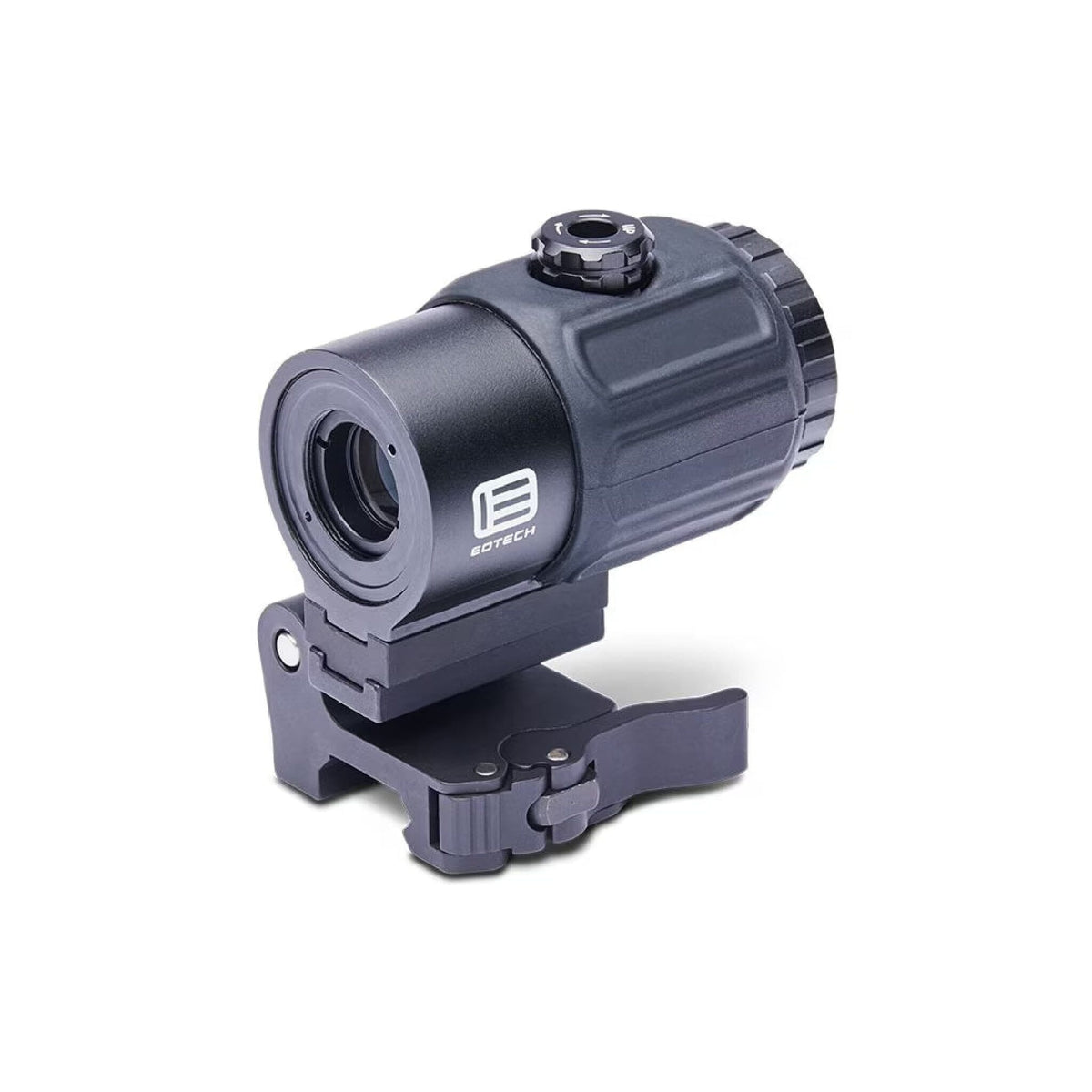 EOTech G43 3x magnifier in black on its Switch-to-Side quick-detach mount for holographic sights