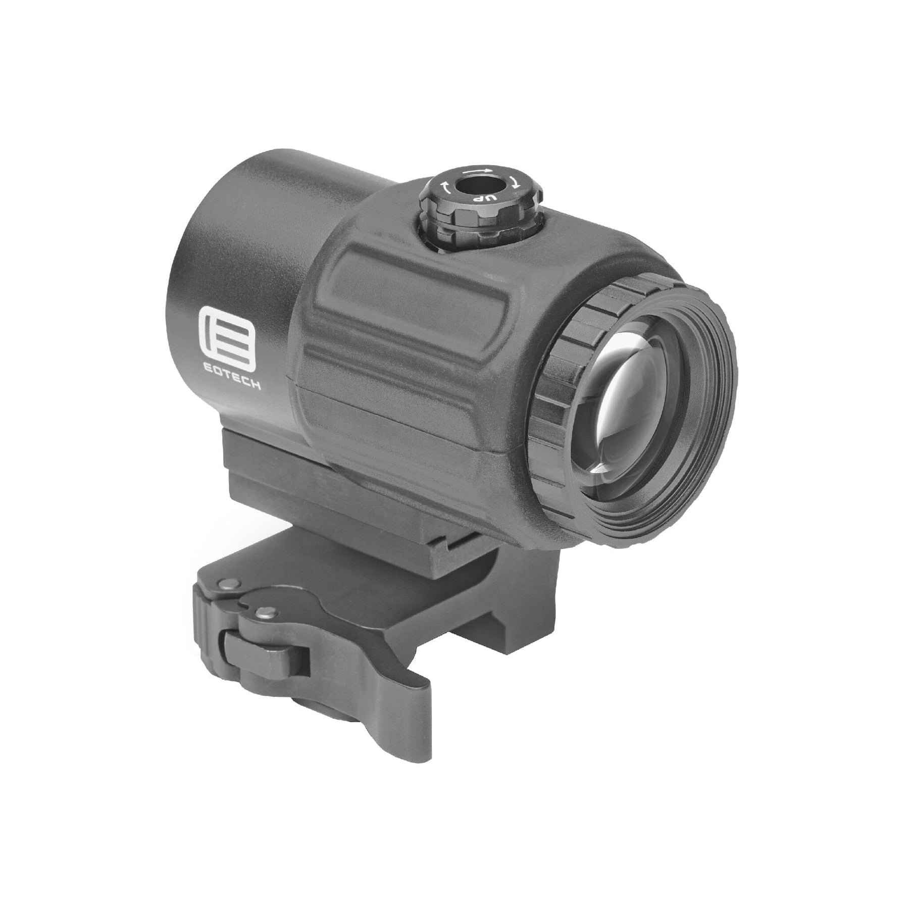 EOTech G43 3x magnifier in black with the dioptre ring used to focus the magnified reticle