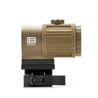 EOTech G43 3x magnifier in Tan on its STS quick-detach mount, part number G43.STSTAN