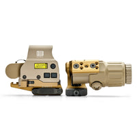HHS UNITY I system in tan combining an EOTech EXPS3-0 holographic sight with a G33 3x magnifier
