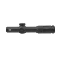 EOTech Vudu 1-10x28 SR4 MOA scope showing its locking elevation turret and capped windage turret