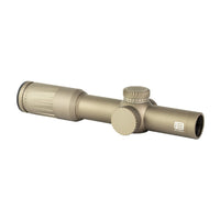 EOTech Vudu 1-10x28 in Tan showing the 34 mm tube and XC high-density glass objective