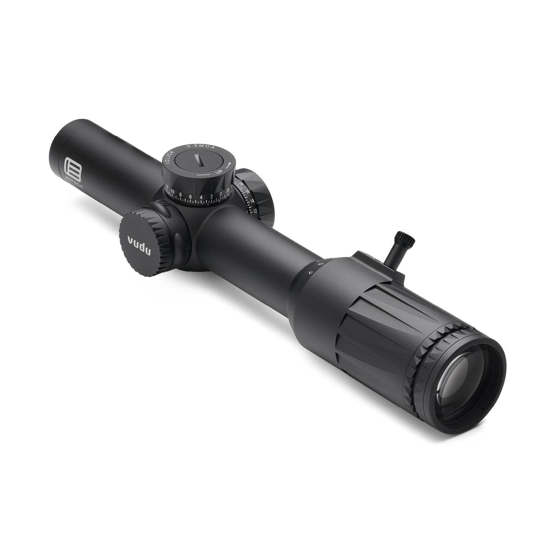 EOTech Vudu 1-6x24 LPVO in black with the illuminated SR3 MOA reticle in the first focal plane