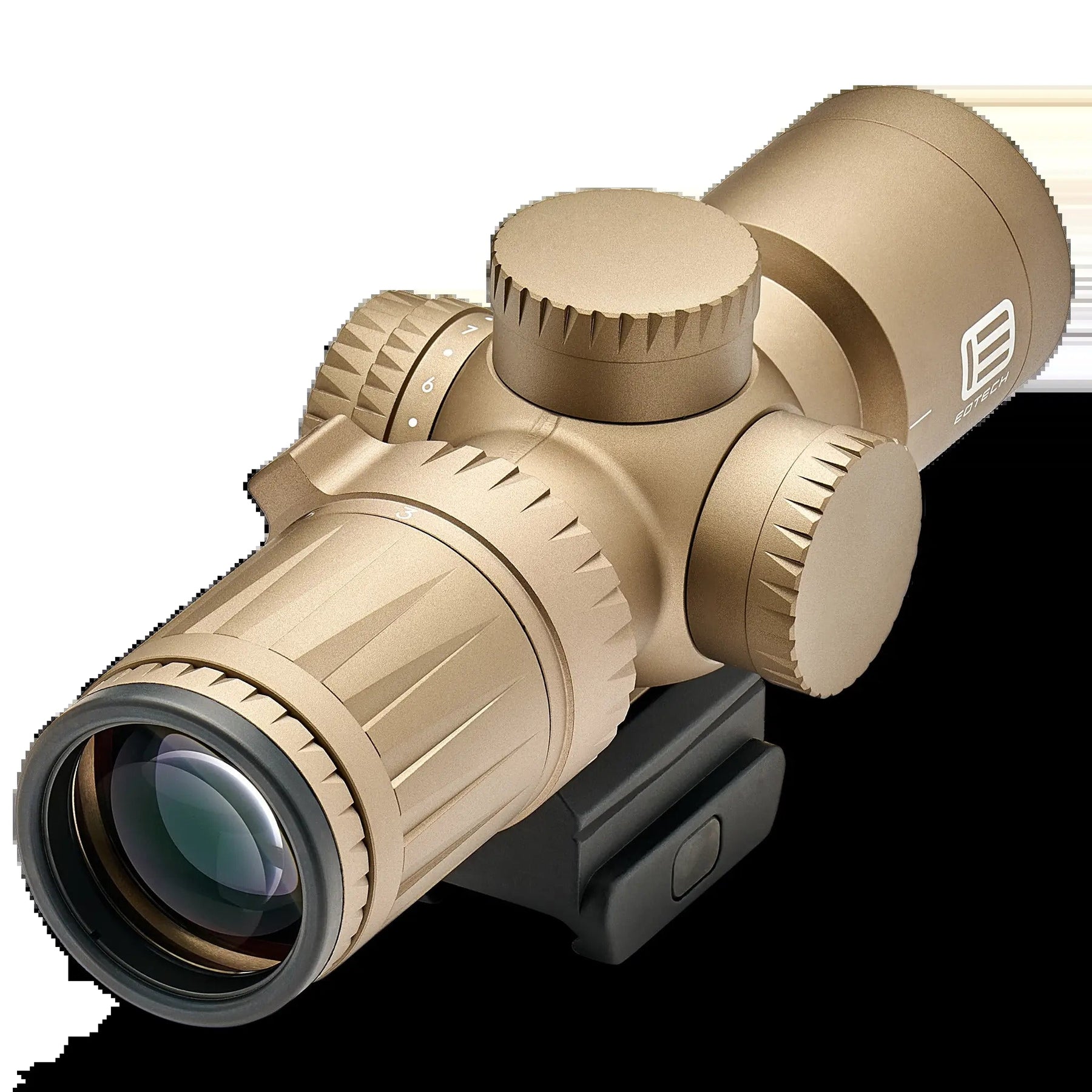 Compact tan EOTech Vudu 3-9x32 MR5 rifle scope, 16 oz on the scales and built in Japan