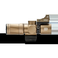 EOTech Vudu 3-9x32 MR5 tan scope and EFLX package, shown with the turret caps