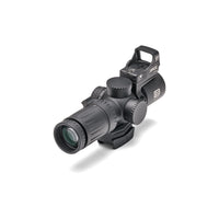 EOTech Vudu 3-9x32 MR5 showing its zero-resettable capped elevation and windage turrets