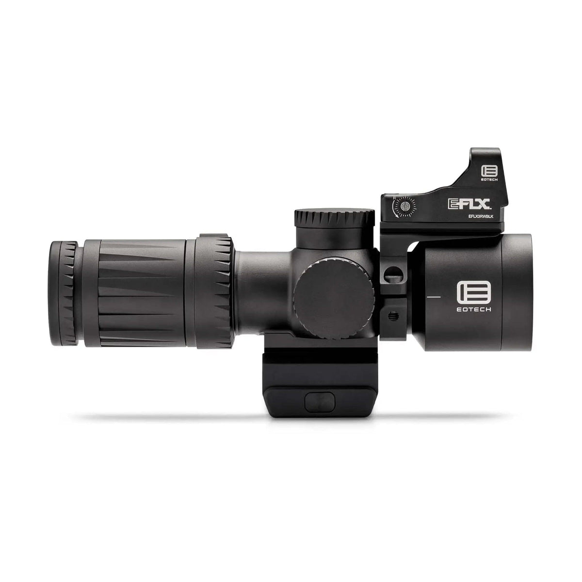 EOTech Vudu 4-12x36 MR5 scope in black showing the zero-resettable elevation and windage turrets