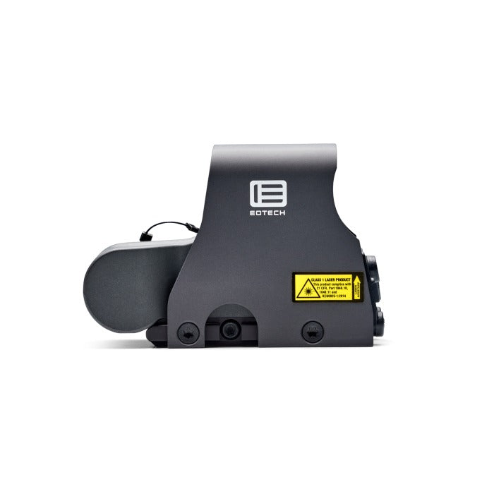 XPS2-0GREY holographic sight in grey, showing the short body around its transverse CR123 battery