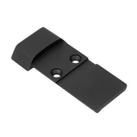 Holosun 509PLT-CZP10 adapter plate seen lengthways in its black hard-anodised finish