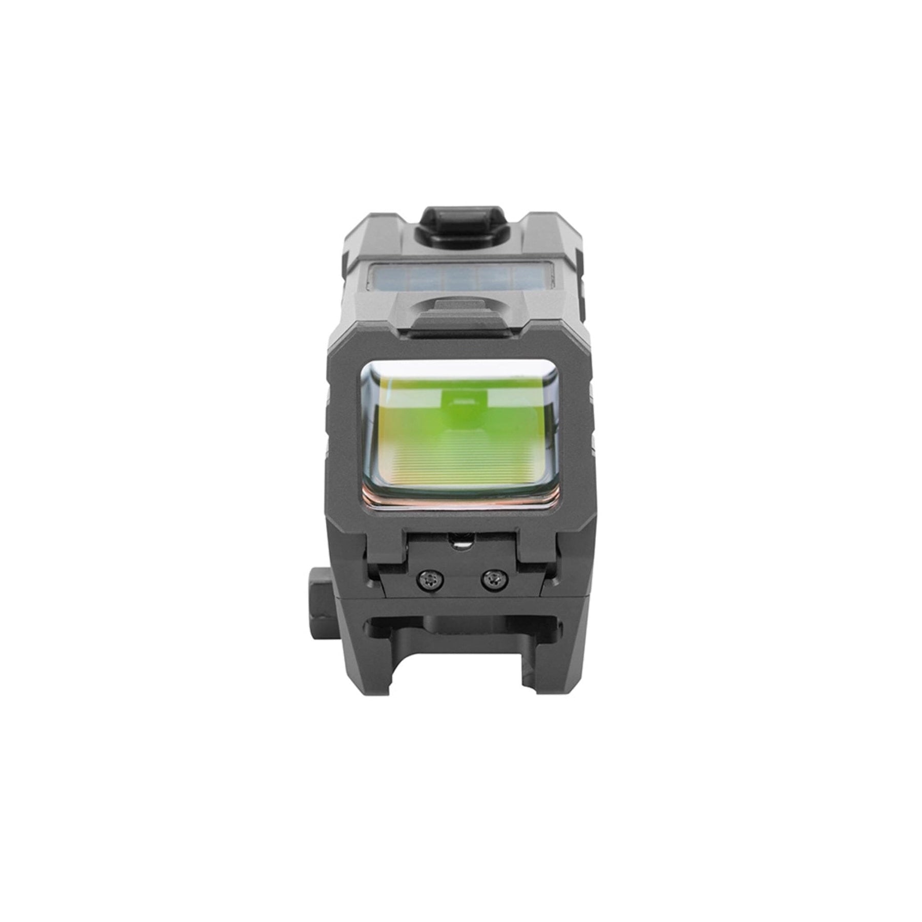 Holosun AEMS EVO green dot sight with the wide square window for two-eyes-open shooting