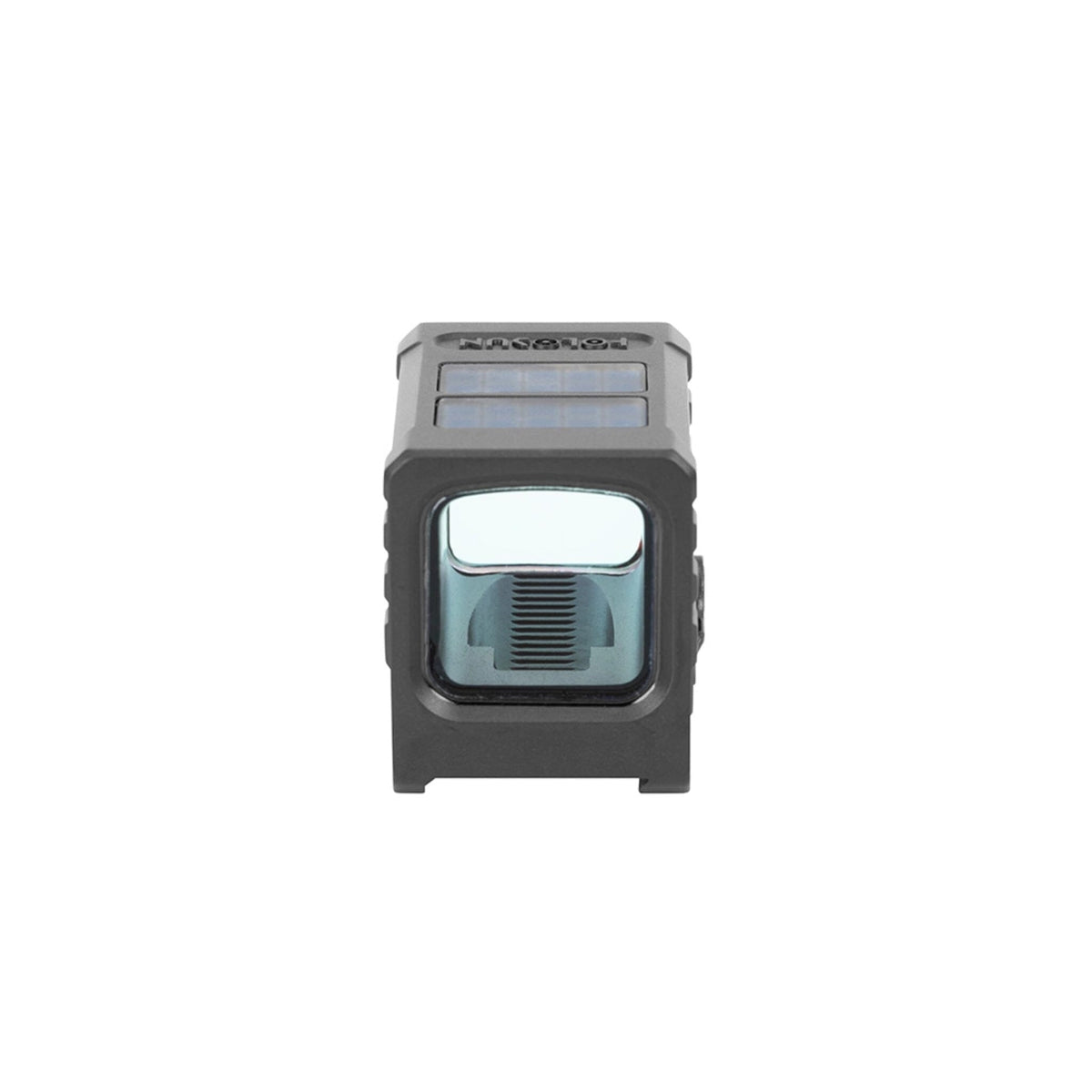 Holosun AEMS Micro gold dot sight with its square 18 by 18 mm window for two-eyes-open shooting
