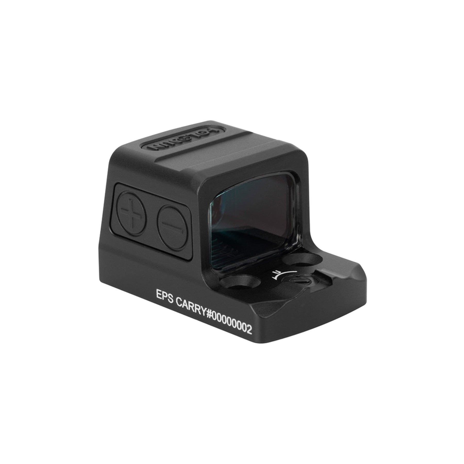 Holosun EPS Carry 2 MOA green dot showing the side-loading CR1620 battery tray