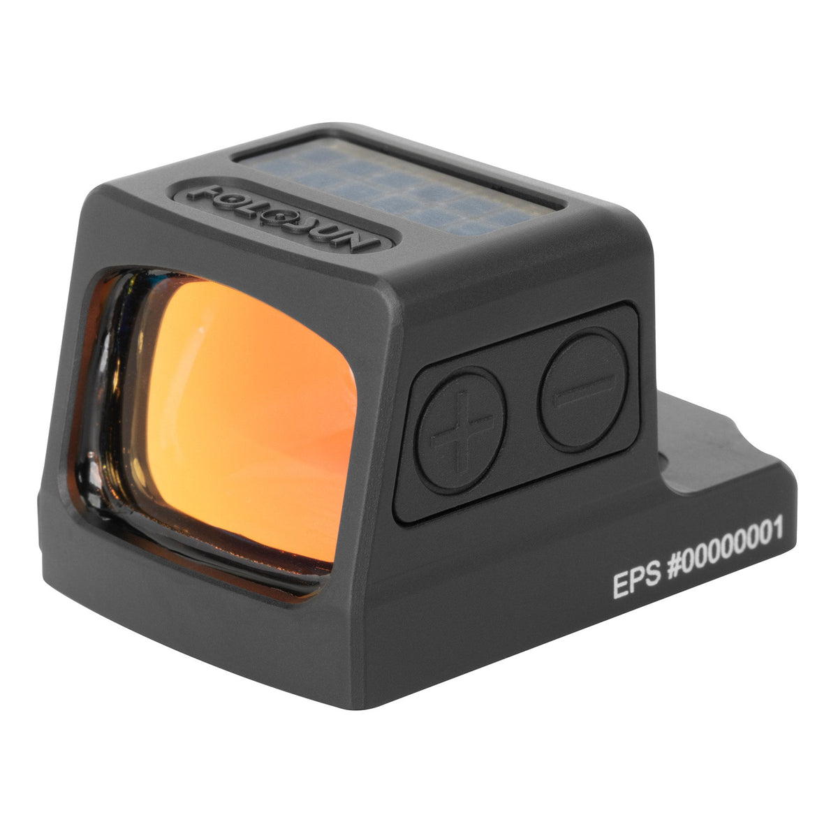 Holosun EPS-GD-2 enclosed gold dot sight showing its fine 2 MOA gold aiming dot