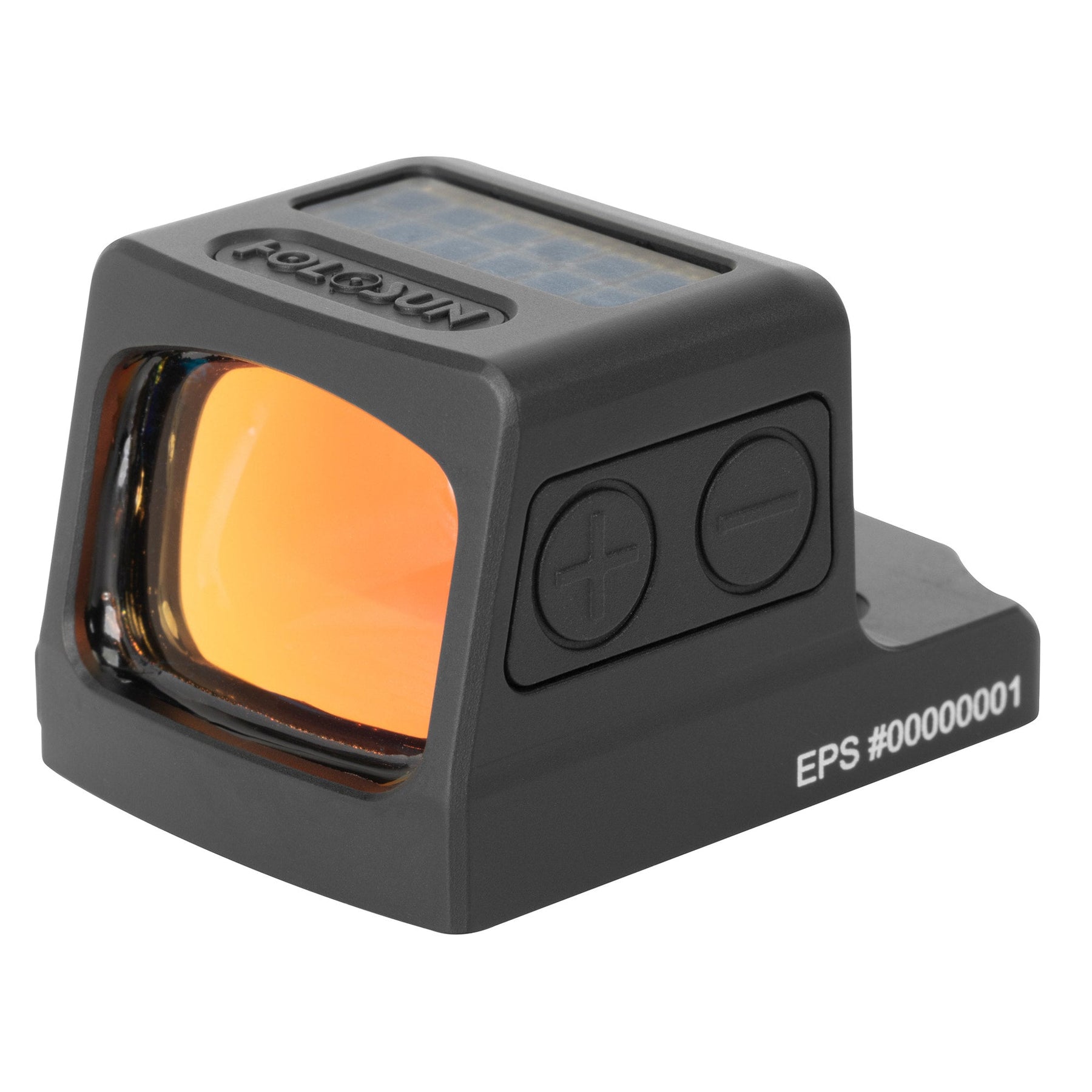 Holosun EPS gold dot sight, part EPS-GD-6, showing the 6 MOA gold aiming dot at 590nm