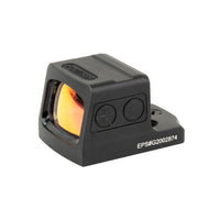 Holosun EPS green dot sight showing the bold 6 MOA aiming dot in its enclosed window