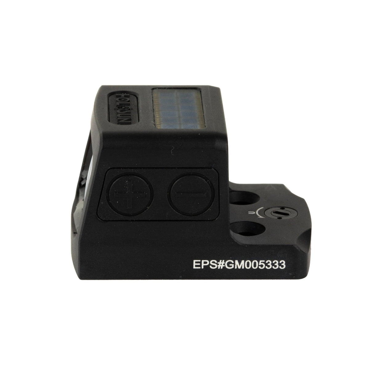 Holosun EPS green dot sight in a 7075-T6 aluminium housing rated IPX8, weighing 1.4 oz