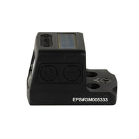 Holosun EPS green dot sight in a 7075-T6 aluminium housing rated IPX8, weighing 1.4 oz