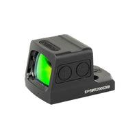 Holosun EPS red dot sight showing its fixed 2 MOA red aiming dot from a 650nm emitter