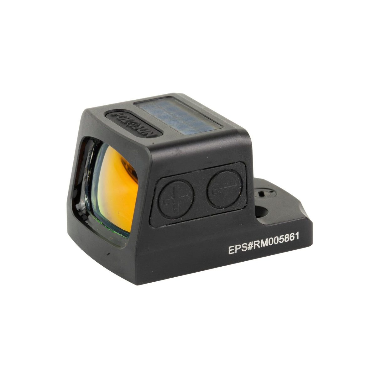 Holosun EPS red dot sight showing the switchable 2 MOA dot and 32 MOA circle reticle