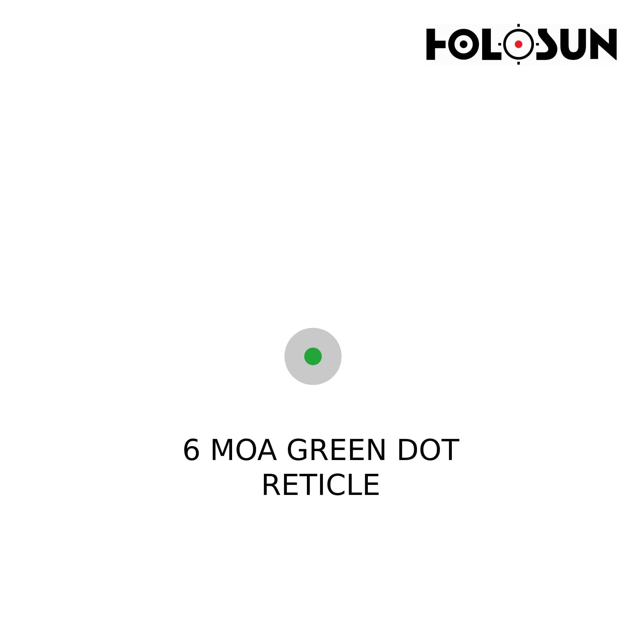 Holosun HE407K-GR-X2 Reflex Green Dot Sight - 6 MOA Dot Reticle Green Dot Sight Holosun 