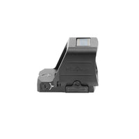 Holosun HE507 ProMax green dot sight showing the side-loading CR1632 battery tray