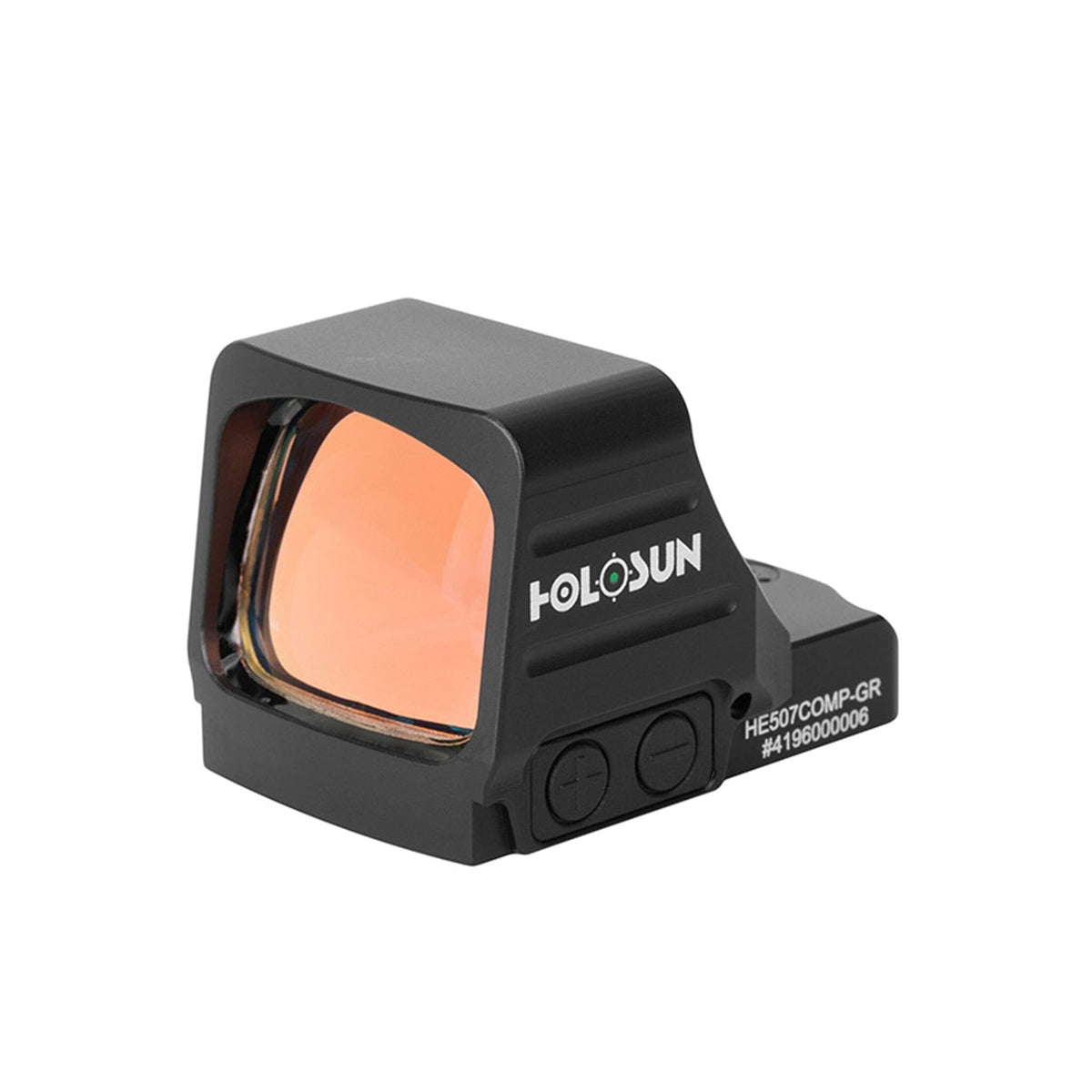 Holosun HE507COMP-GR green dot sight with the Competition Reticle System of dot and circle options