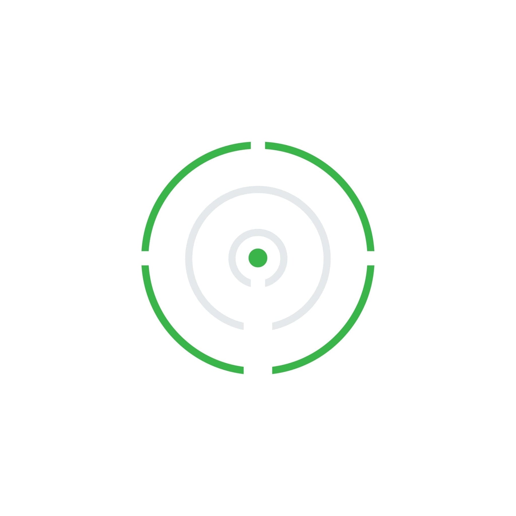 HE507COMP green reticle brightness levels, covering daylight and night-vision compatible settings
