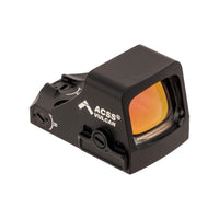 Holosun HE507K X2 green dot sight showing the ACSS Vulcan chevron and guidance circle