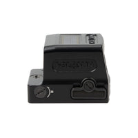 Holosun HE509T X2 red dot sight in its Grade 5 titanium housing built for duty use