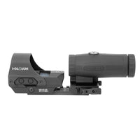 HE510C-GR open reflex sight in green showing the 0.91 by 1.26 inch window and titanium hood