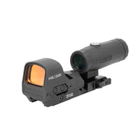Holosun HM3X 3x magnifier from the HE510C-GR kit on its flip-to-side mount